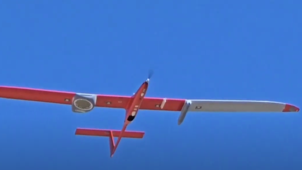 PowerLight receiver in-flight integrated with Kraus Hamdani Aerospace K1000-ULE Fixed-Wing Drone